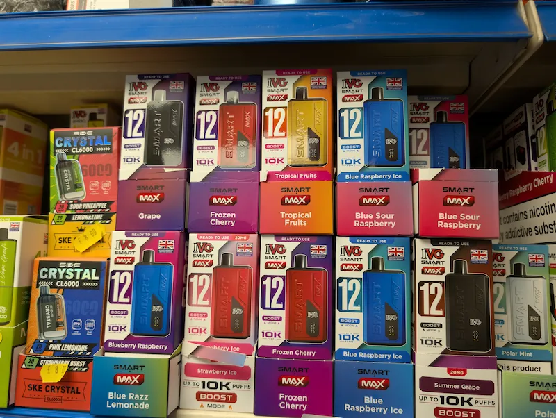 Vape devices in packaging