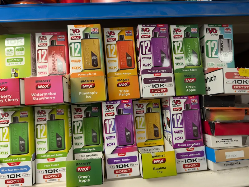 Vape pods and e-liquid bottles
